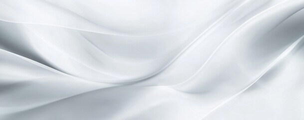 Obraz premium Abstract white background with soft lines and curves, creating an elegant and tranquil atmosphere for design or presentation, perfect for adding depth and beauty to creative projects.