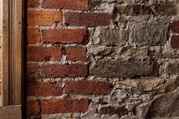 Rustic Brick and Stone Wall for Design Projects