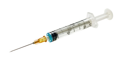 Fototapeta premium Injection with a syringe isolated on white background