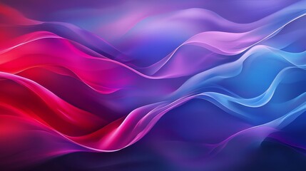 Fototapeta premium An abstract background with flowing waves of purple, blue, and red. Abstract waves of soft curves in varying hues and ethereal patterns.