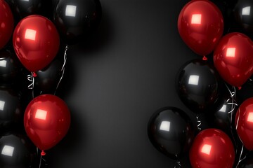 balloons set against a dark background, perfect for party invitations or celebratory themes