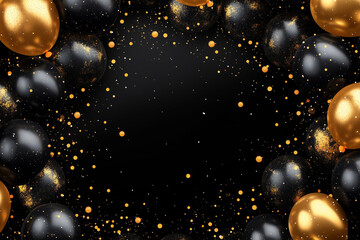 balloons set against a dark background, perfect for party invitations or celebratory themes