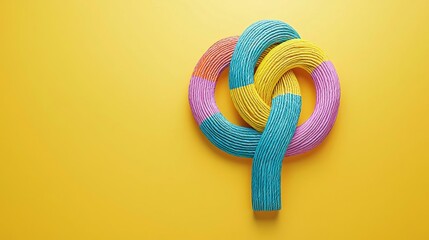 Intersex LGBT education Intersex symbol with fluid lines, gender diversity concept, flat design illustration