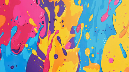 Bright multicolored blobs in flat abstract design