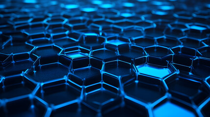Fototapeta premium Abstract Design Featuring a Network of Interconnected Hexagonal Shapes