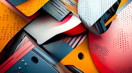 Geometric Colors with Luminous Gradients in a Dreamy Modern Abstract Wallpaper