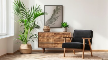 Fototapeta premium Contemporary Elegance with Tropical Touch