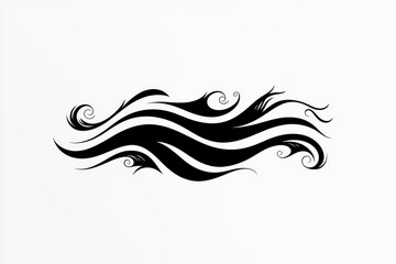 Fototapeta premium Abstract Black and White Swirling Design