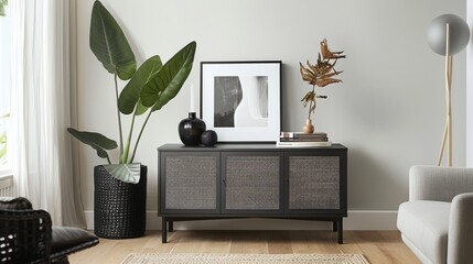 Chic Contemporary Living Room with Bold Accents