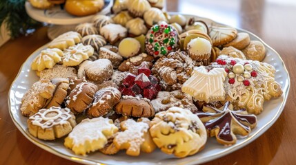 Fototapeta premium A Plate of Christmas Cookies