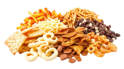 Flips snacks movie time , beer nuts isolated on white background 