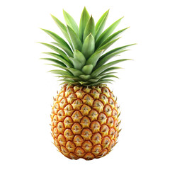 Obraz premium a high quality 3D rendering of a realistic (pineapple fruit), png, (8K), on transparent background