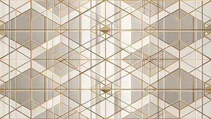 Modern geometric grid pattern of intersecting lines and shapes in neutral tones, creating a clean and minimalist architectural background for graphic design and presentations.
