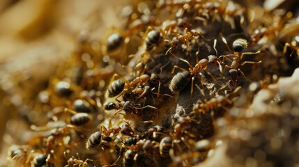 Macro Photography of Ants in Their Natural Habitat