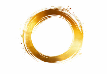 Golden Circle Abstract Brushstroke Background