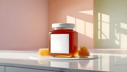 honey jar mockup label