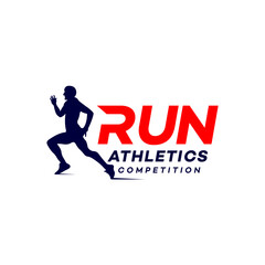 Running Man silhouette icon Designs, Marathon logo template, running club or sports club