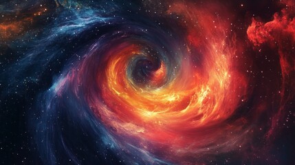 Cosmic Swirl of Nebulas and Stars