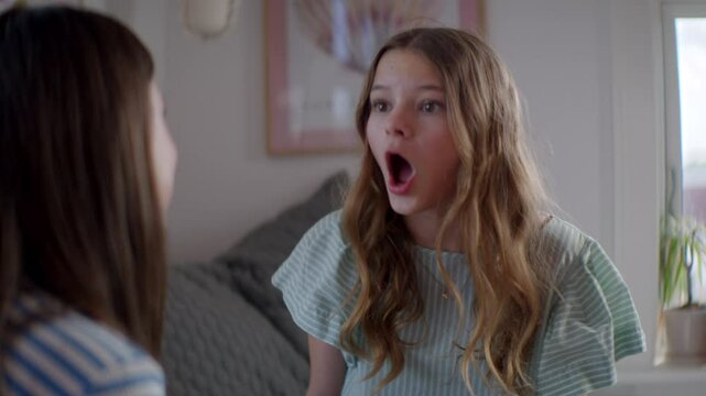 Emotional Argument Between Teen Girls
