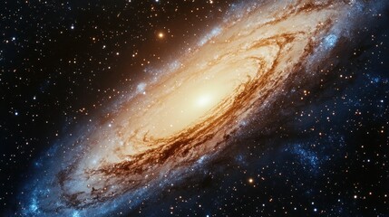 Fototapeta premium A Spiral Galaxy in the Vastness of Space