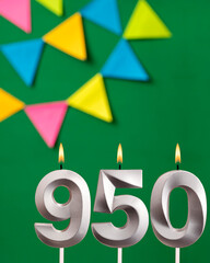 Candle number 950 - Number of followers or likes