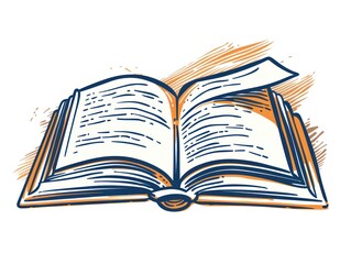 Open Book Illustration.