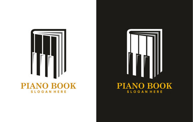 piano logo vector template illustration design