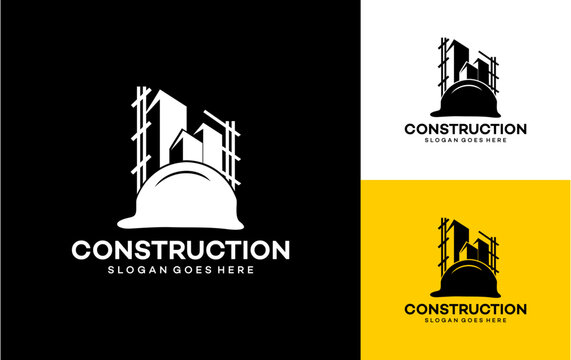 Construction logo template, suitable for construction company brand, vector format and easy to edit - Vector