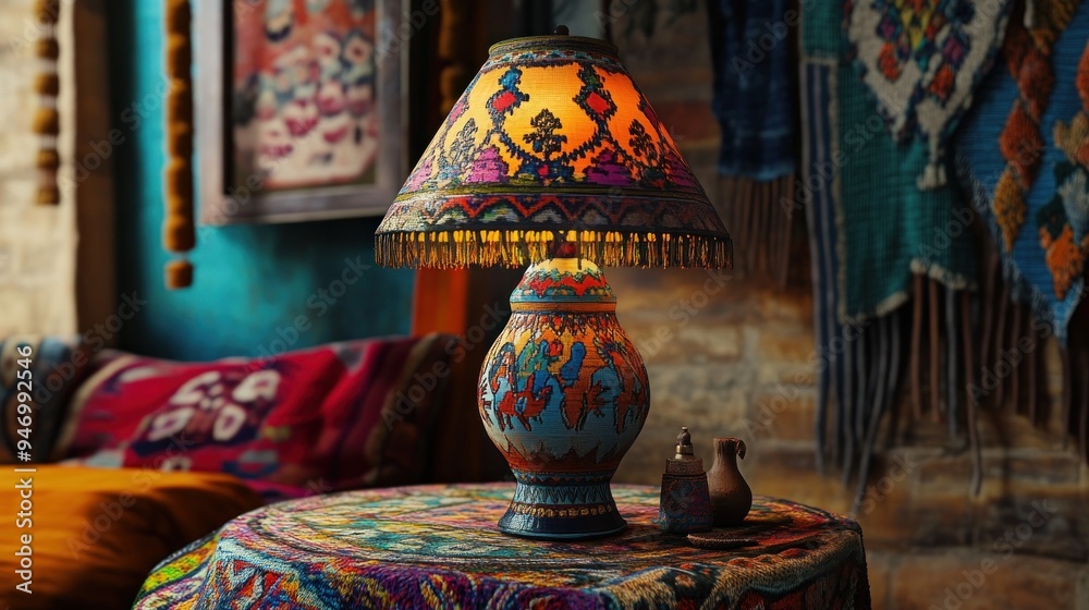 Canvas Prints Ornamental Lamp in a Moroccan Setting