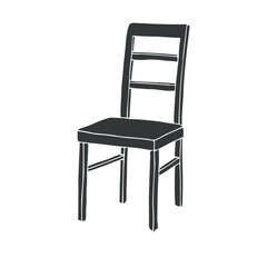 Vector hand drawn sketch doodle chair isolated on white background