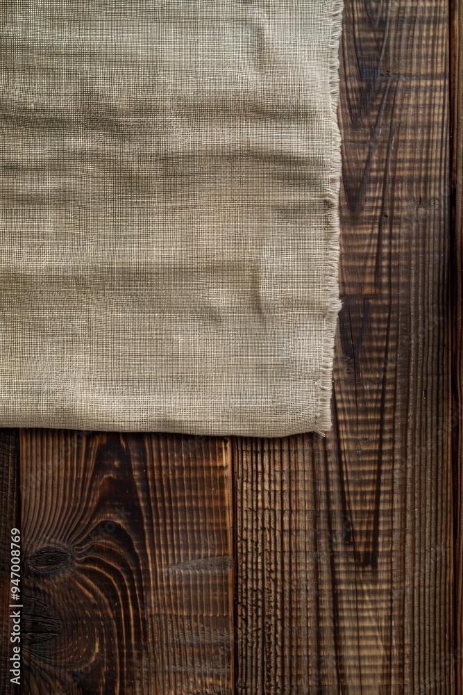 Poster a pair of scissors resting on a piece of fabric
