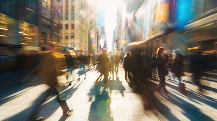 Blurred City Street