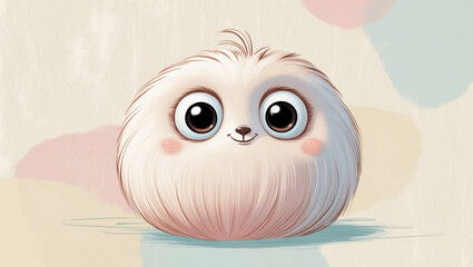 Obraz premium cute cartoon baby in the nest