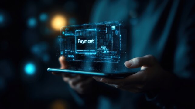 Digital handshake made of binary code, symbolizing secure online subscriptions, seamless transactions, digital trust - Powered by Adobe