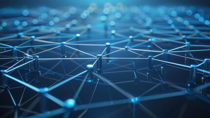 Fototapeta premium Abstract Network Structure - Interconnected Nodes