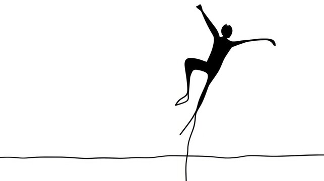 recommend clip art: Silhouette of a person falling from the sky.