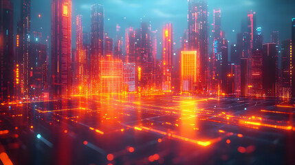 Naklejka premium 3D Icon Home Office: Abstract Holographic Calendar & Vibrant Desk Setup Concept, Camera Zooms into Calendar, Modern & Colorful Workspace with Tech Enhancements, Glossy Digital Art