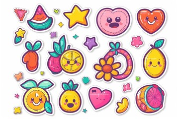 A collection of stickers with unique and diverse designs