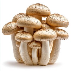 Cluster of Brown and White Mushrooms with Scaly Caps