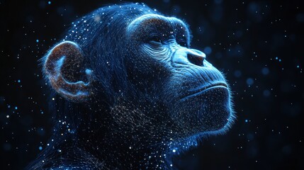 Digital Chimpanzee Portrait
