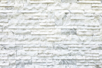 White Marble Brick Wall Background.