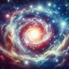 Vast cosmos filled with countless stars with Concept of a starry night