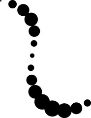 Line dotted halftone curved element