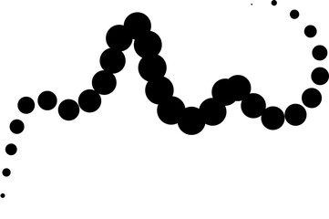 Line dotted halftone curved element