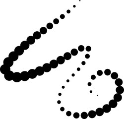 Line dotted halftone curved element