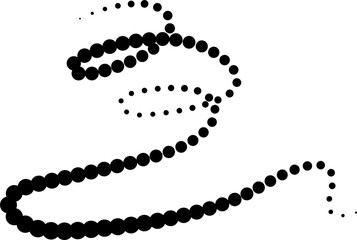 Line dotted halftone curved element