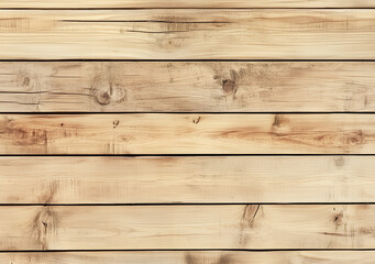 Naklejka premium Light wooden planks with uneven surface and visible knots. Rustic wood texture background.