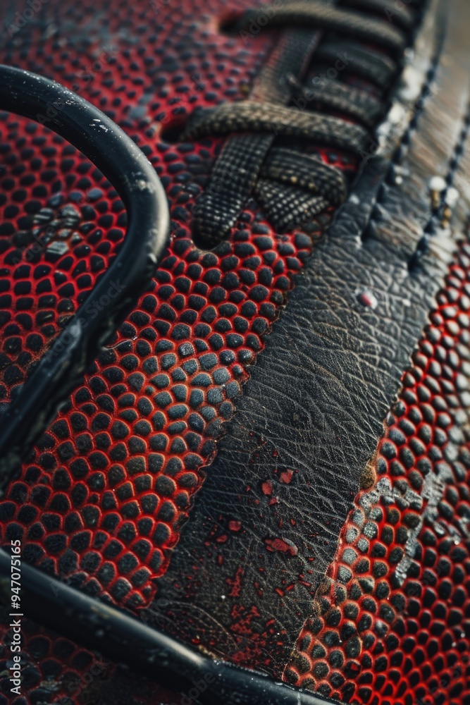 Aufkleber close-up shot of a football on a table with minimal background