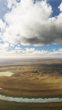 Aerial view of the Richat Structure. Mauritania. In the Sahara desert. Africa