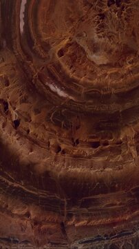 Aerial view from above at sunset of the Richat Structure; Mauritania; in the Sahara desert. Africa